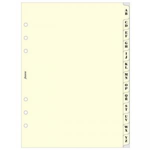 Пълнител за органайзер формат A5 Filofax A-Z Index Cream
