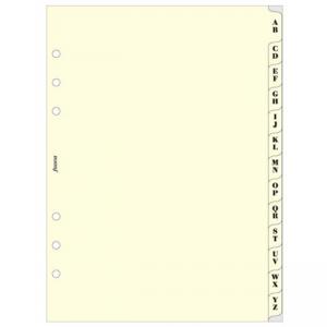 Пълнител за органайзер формат A5 Filofax A-Z Index Cream