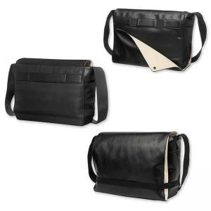 Чанта от екокожа Moleskine Messenger Black за през рамо, тип пощальонска, черна