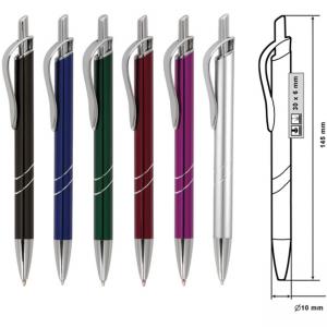 Метална химикалка, богата цветова палитра