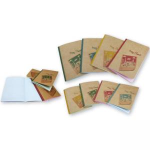 Тетрадка формат А5 Kraft Happy moments, 40 цветни листа с ред, шита с конец