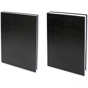 Бележник, размер 20х28 книговинил твърда корици, черен, 400 листа, шит