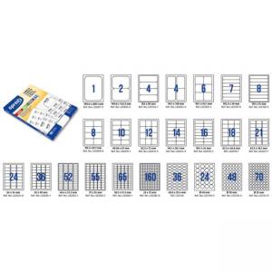 Етикети лепящи кръгли, 70 броя, Ø 25 мм, 100 листа, формат A4