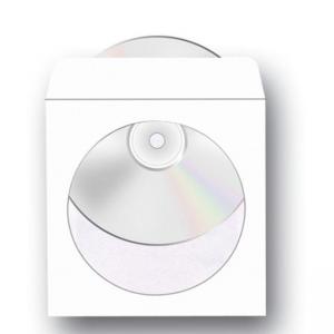 Плик CD, размер 125х125, бял с лепило, 80 г/м2