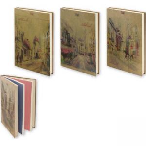 Тетрадка 17/24 твърда корица Kraft 7, ред/квадрати/бели 144 листа олекотена