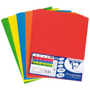 Картон копирен цветен, формат А4, 160 г/м2, Int. размер 5х10 листа, микс цветове