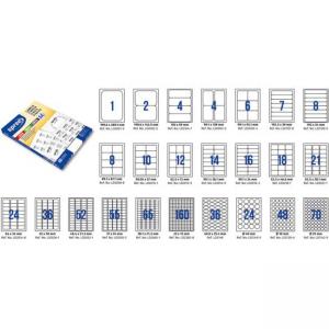 Етикети лепящи овал, 160 броя, размер 22.0x12.0 мм, 100 листа, формат A4