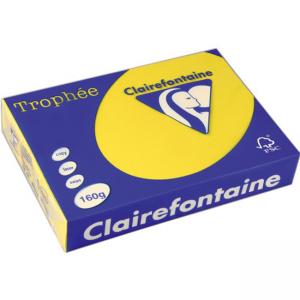 Картон копирен цветен, формат А4, 160 г/м2, Int.Yellow Trophee, 50 листа в пакет