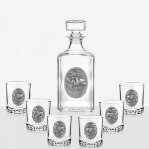 Сет бутилка кораб + 6 чаши кораб