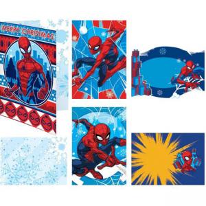 Картичка коледна Spider-man, размер 11.7х16.8 см, с плик