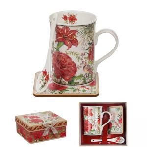 Чаша - Цветя с лъжичка