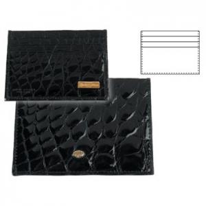 Портфийл AURORA за кредитни карти от крокодилска кожа