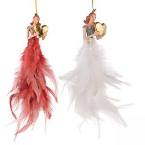 Играчка за елха - фея със сърце