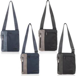 Мъжка чанта еко кожа и плат