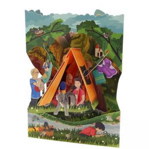 3D Картичка Camping, Swing Card