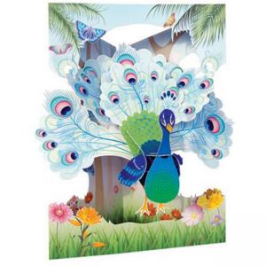 3D Картичка Peacock, Swing Card