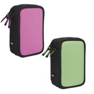 Несесер зареден троен Compact Fluo, размер 20x13x6.5