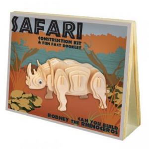 Дървен 3D пъзел Professor Puzzle, Носорог