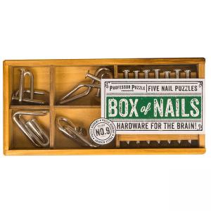 Комплект 3D метални пъзели Professor Puzzle, Кутия с пирони, 5 броя