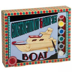 Дървен 3D пъзел Professor Puzzle - Кораб с боички