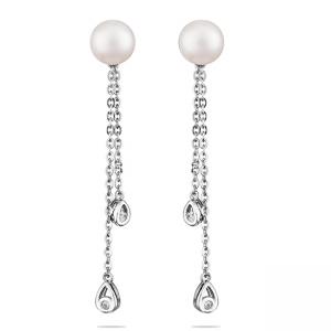 Обеци бели перли