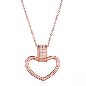 Колие розово злато