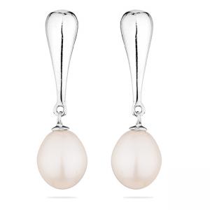 Обеци бели перли