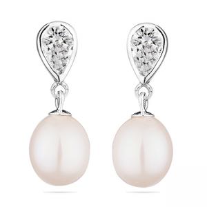 Обеци бели перли