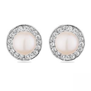 Обеци бели перли