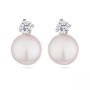 Обеци бели перли