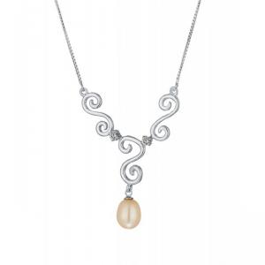 Колие бяла перла