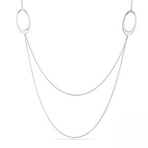 Сребърно колие Елипса