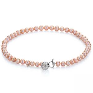 Колие розова перла 9-10 мм