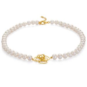 Бяло перлено колие 9-10 мм