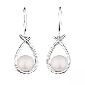 Перлени висящи обеци