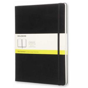 Голям черен XL тефтер Moleskine с твърди корици, нелиниран