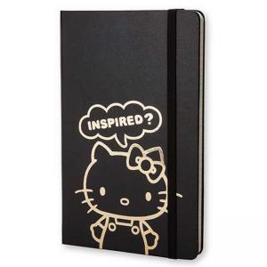 Голям черен тефтер Moleskine Hello Kitty с широки редове, Limited Edition