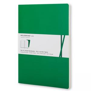 Комплект зелени тефтери Moleskine Volant Notebook с линирани листа