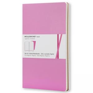 Комплект големи XL розови тефтери Moleskine Volant Notebook с линирани листа