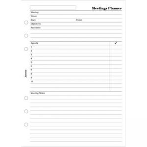 Пълнител за органайзер Filofax, A5 - Планер за срещи