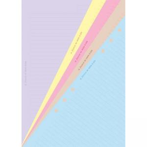 Пълнител за органайзер Filofax, A5 с 30 цветни линирани листа
