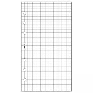 Пълнител за органайзер Filofax, Personal с 30 бели листа на квадратчета