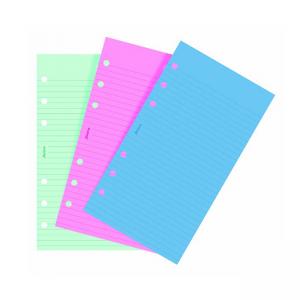 Пълнител за органайзер Filofax Personal с 30 разноцветни линирани листа - широки редове