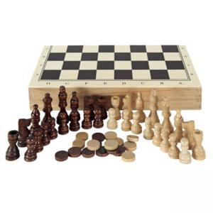 Дървен комплект Шах и Табла