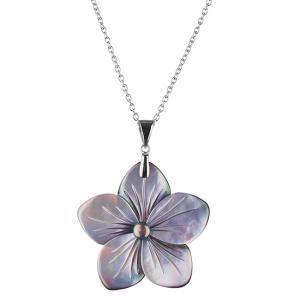 Колие черно цвете