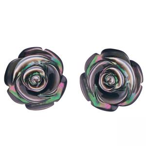 Обеци черна роза