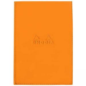 Тефтерче блок - пад Rhodia ePure с оранжева кожена подвързия, А7