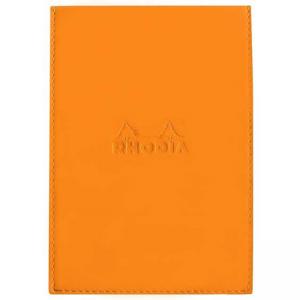 Тефтерче блок - пад Rhodia ePure с оранжева кожена подвързия, А6