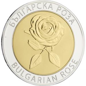 Сребърен медал Българска роза, с частично златно покритие, Ag  999/1000, 20 гр