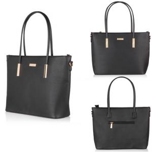 Дамска черна чанта от еко кожа PIERRE CARDIN